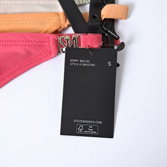 Steve Madden Small 5-Pack Logo Hardware Thongs NWT - Picture 8 of 8